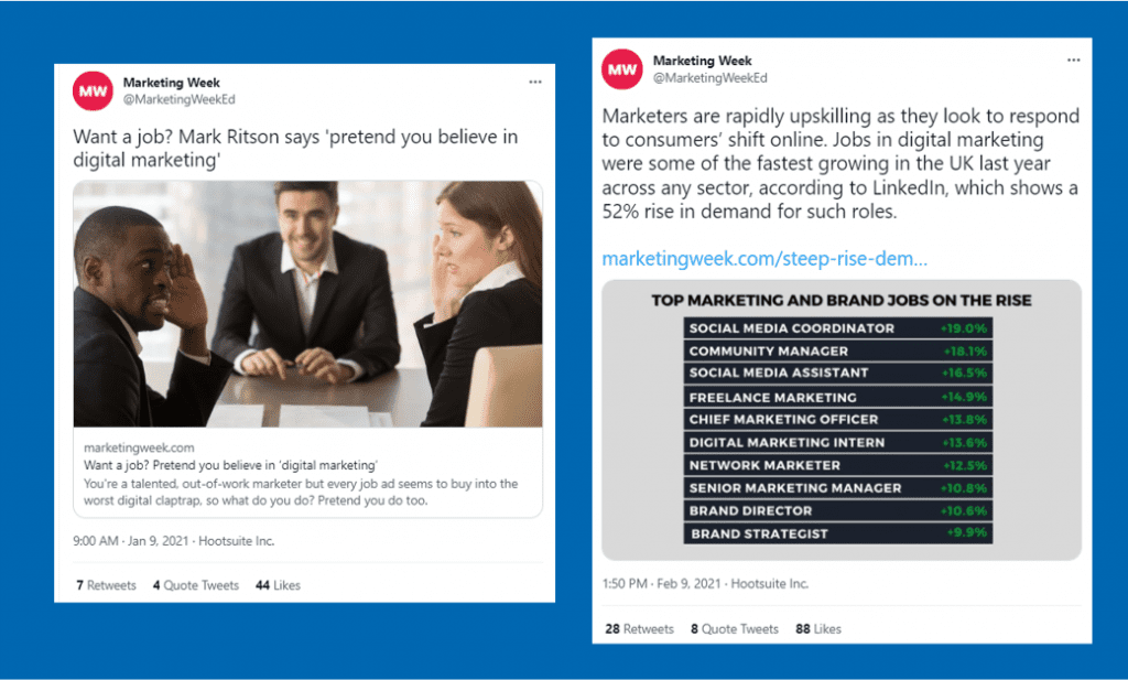 Marketing Week Post Examples