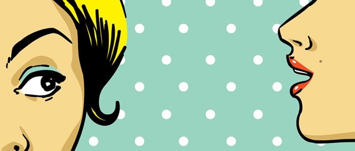 woman sharing information with another