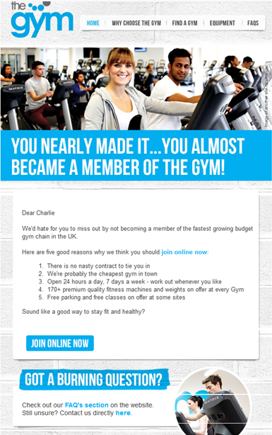 gym email marketing 
