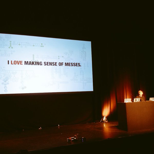Abby Covert presenting at UX London 2016