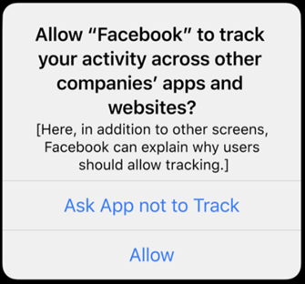 Facebook notification to opt in
