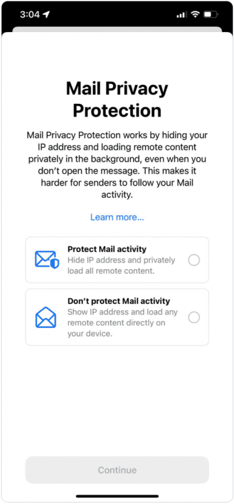 Mail Privacy Protection