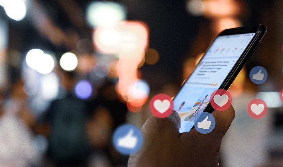 Love heart, Thumps up, hand holding phone