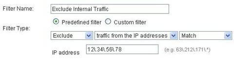Exclude internal traffic