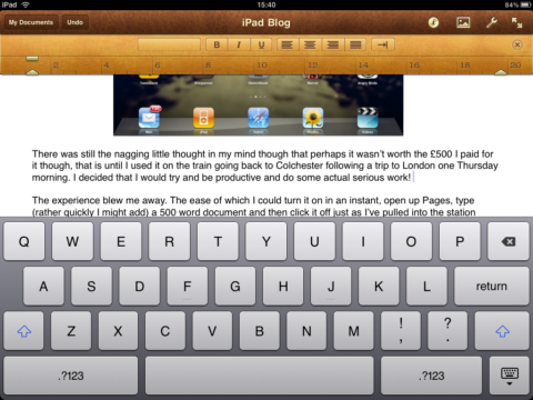 iPad Pages App