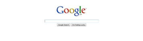 New Google home page