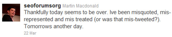 Martin's Tweet